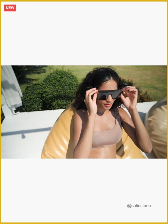 Oversized Flat Top Rimless Sunglasses Women Trendy One Piece Big Shades UV400